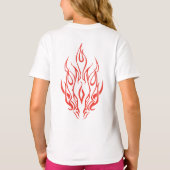 Flame Spirit Face | Tribal Fire Silhouette Art T-shirt (Achterkant)