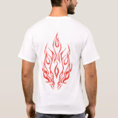 Flame Spirit Face | Tribal Fire Silhouette Art T-shirt (Achterkant)