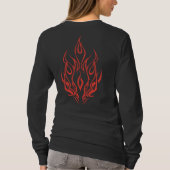 Flame Spirit Face | Tribal Fire Silhouette Art T-shirt (Achterkant)
