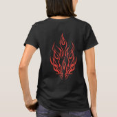Flame Spirit Face | Tribal Fire Silhouette Art T-shirt (Achterkant)