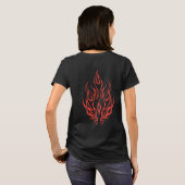 Flame Spirit Face | Tribal Fire Silhouette Art T-shirt (Achterkant volledig)