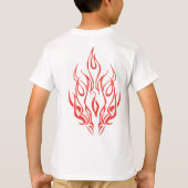 Flame Spirit Face | Tribal Fire Silhouette Art T-shirt (Achterkant)