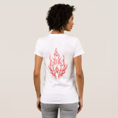 Flame Spirit Face | Tribal Fire Silhouette Art T-shirt (Achterkant volledig)