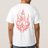 Flame Spirit Face | Tribal Fire Silhouette Art T-shirt (Achterkant)