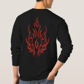 Flame Spirit Face | Tribal Fire Silhouette Art T-shirt (Achterkant)