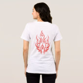 Flame Spirit Face | Tribal Fire Silhouette Art Tri-Blend Shirt (Achterkant volledig)