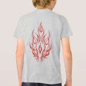 Flame Spirit Face | Tribal Fire Silhouette Art Tri-Blend Shirt (Achterkant)