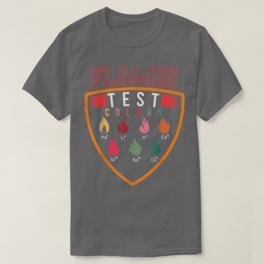Flame Test Colors Funny Science 587 T-shirt (Design voorkant)