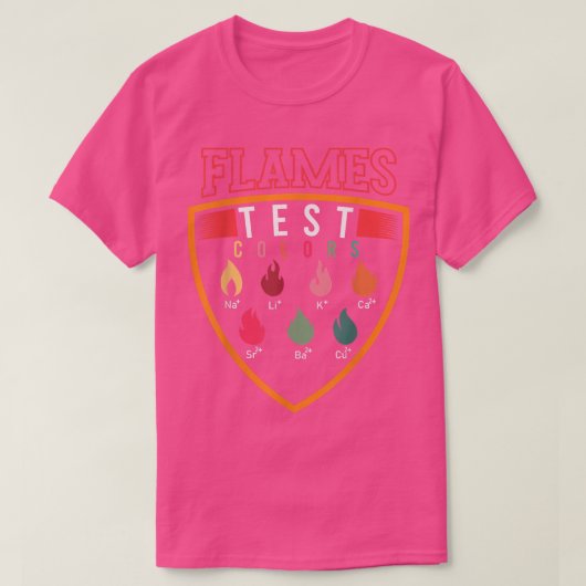 Flame Test Colors Funny Science T-shirt (Design voorkant)
