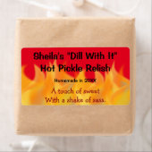 Flame Theme Zelfgemaakte Canning Label (Insitu)