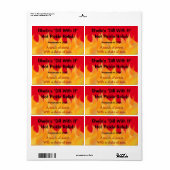 Flame Theme Zelfgemaakte Canning Label (Full Sheet)