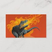 Flame Throwing Dinosaur Art van Michael Grills Visitekaartje (Achterkant)