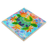 Flame Turtle Houten Onderzetter (Gekanteld)