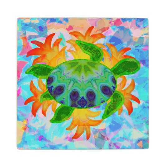 Flame Turtle Houten Onderzetter (Voorkant)