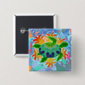 Flame Turtle Vierkante Button 5,1 Cm (Voorkant /achterkant)