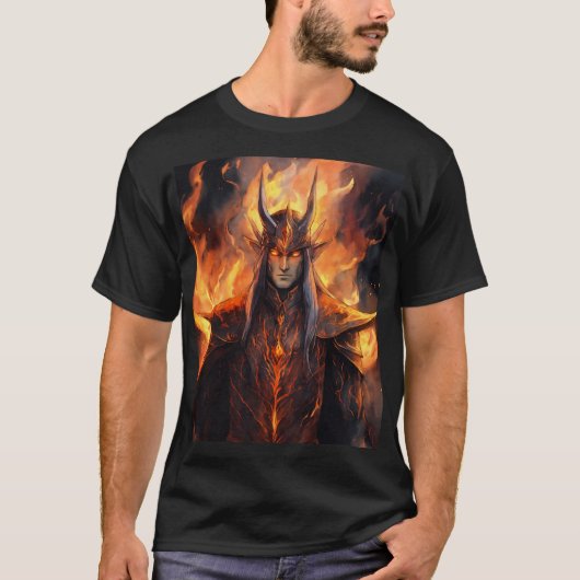 Flameborn Sauron: Elven Form Reimagined T-shirt (Voorkant)