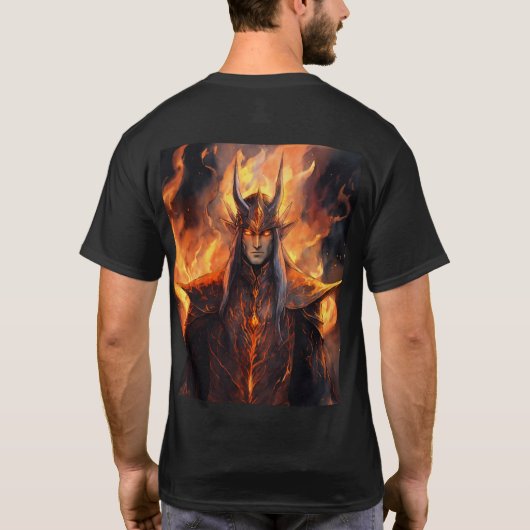 Flameborn Sauron: Elven Form Reimagined T-shirt (Achterkant)