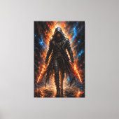 Flamebound Assassine | Fantasie Canvasprint Canvas Afdruk (Voorkant)