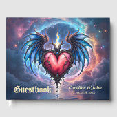 Flamebound Heart of the Moon – Gothic Cosmic Love Gastenboek (Voorkant)