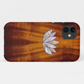 Flamed Koa Wood met Lotus Blossom Case-Mate iPhone Case (Achterkant (horizontaal))