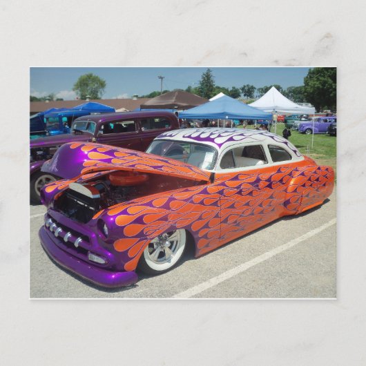 Flamed Sedan Briefkaart (Voorkant)