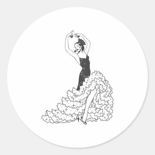 Flamenco_.ai Ronde Sticker (Voorkant)