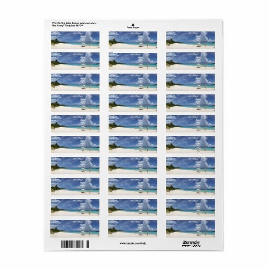 Flamenco Beach Culebra Puerto Etiket (Full Sheet)