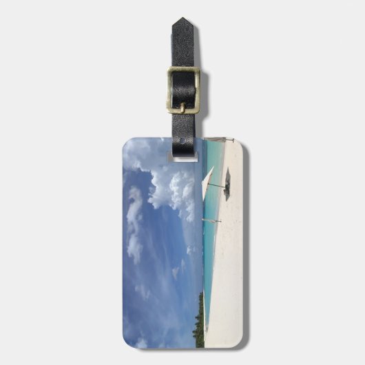 Flamenco Beach Culebra Puerto Rico Bagagelabel (Voorkant verticaal)