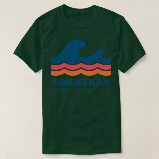 Flamenco Beach Culebra Puerto Rico  golf T-shirt (Design voorkant)