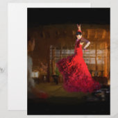 Flamenco brandt een theehuis in Tokio, Japan Briefhoofd Sjabloon (Voorkant / Achterkant)