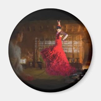 Flamenco brandt een theehuis in Tokio, Japan Magneet