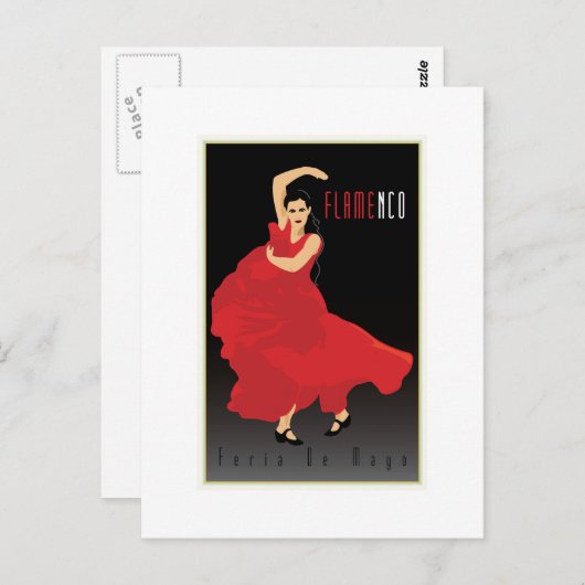 Flamenco Briefkaart (Voorkant / Achterkant)