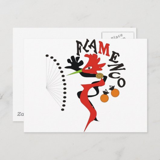Flamenco Briefkaart (Voorkant / Achterkant)