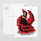 Flamenco Briefkaart (Voorkant / Achterkant)