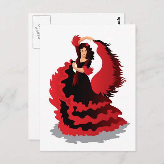 Flamenco Briefkaart (Voorkant / Achterkant)