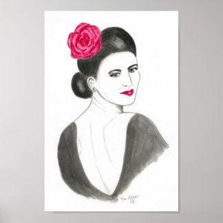 Flamenco dame poster