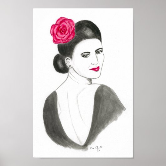 Flamenco dame poster (Voorkant)