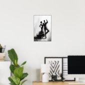 Flamenco Dance Duo Abstract Poster (Thuiskantoor)