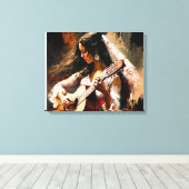 Flamenco Dance Gitana Modern Flamenco Girl Passion Canvas Afdruk (Insitu (Houten vloer))
