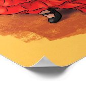 Flamenco Dance – Illustrated Art Poster (Geen teks (Hoek)