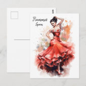 Flamenco Dance Spanje Briefkaart - World of Dance (Voorkant / Achterkant)