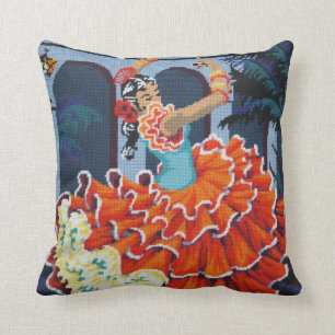Flamenco Dancer American Mojo Pillow/Cushion Kussen