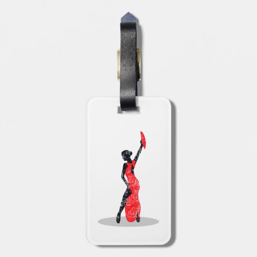 Flamenco Dancer Bagagelabel (Achterkant verticaal)