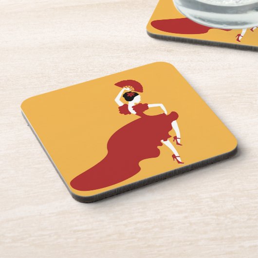 Flamenco Dancer Beverage Coaster Bier Onderzetter (Linkerzijde)