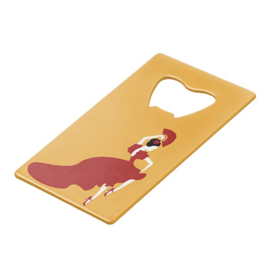 Flamenco Dancer Bottle Opener Creditkaart Flessenopener (Voorkant Gekanteld)