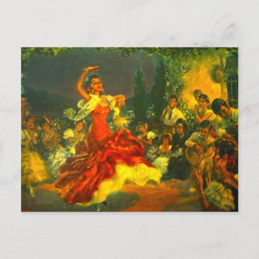 Flamenco Dancer Briefkaart (Voorkant)