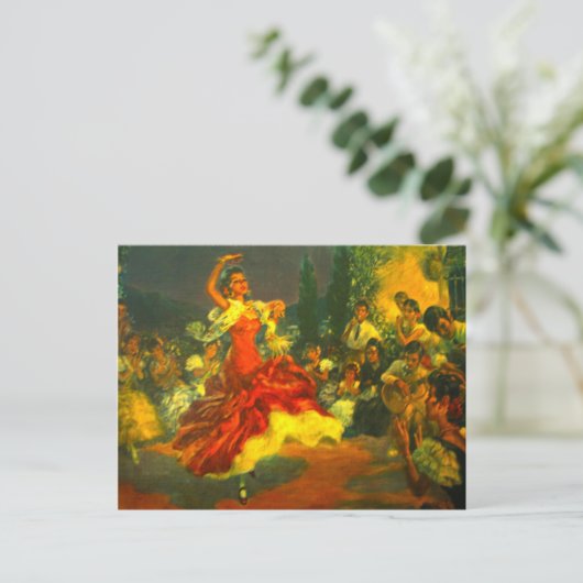 Flamenco Dancer Briefkaart (Staand voorkant)