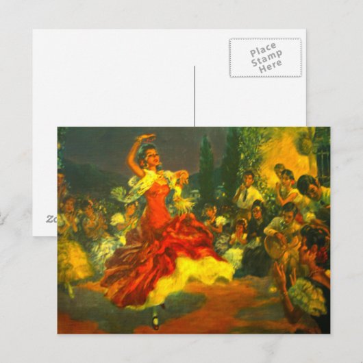 Flamenco Dancer Briefkaart (Voorkant / Achterkant)