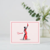 Flamenco Dancer Briefkaart (Staand voorkant)