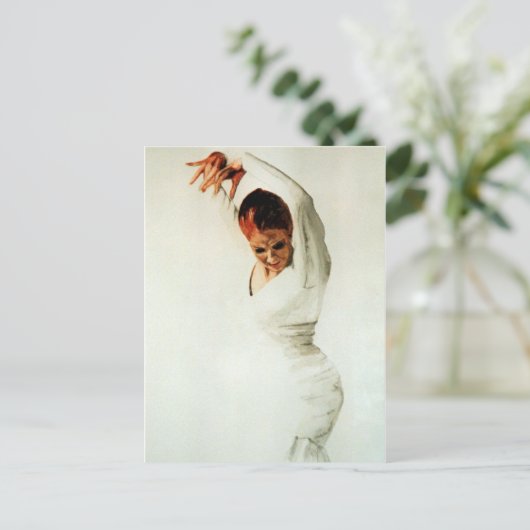 Flamenco Dancer Briefkaart (Staand voorkant)